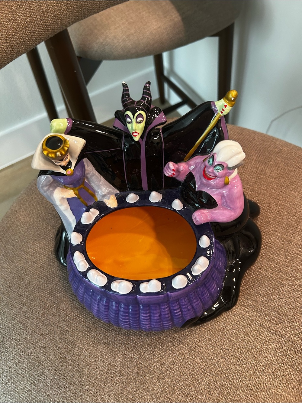 Disney Purple & Black Villains Cauldron Trinket Dish with Orange Bowl
